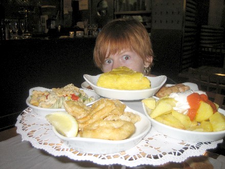 Don't be fooled by the supposed onion rings. They are actually (dramatic pause) CALAMARI!!! Doom.