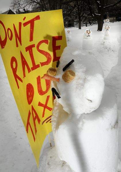 Snowman protester 2